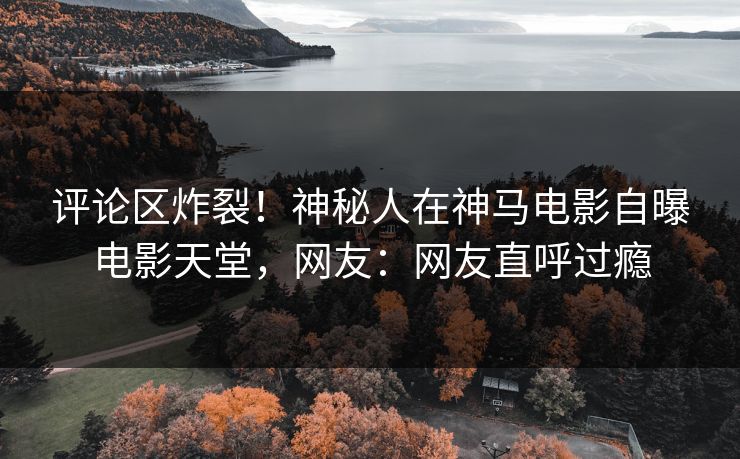 评论区炸裂！神秘人在神马电影自曝电影天堂，网友：网友直呼过瘾