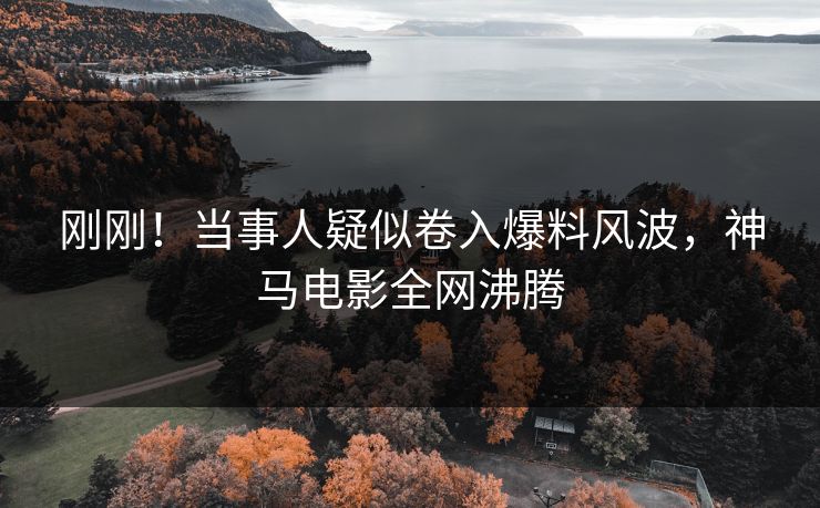 刚刚！当事人疑似卷入爆料风波，神马电影全网沸腾